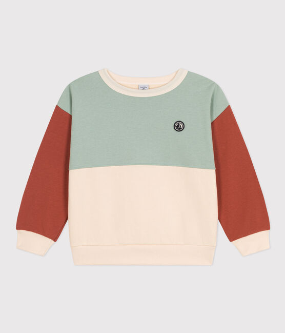 Boys' Colourblock Fleece Sweatshirt AVALANCHE white/MULTICO