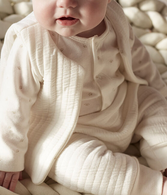 Baby Tube Knit Clothing - 3-piece set MARSHMALLOW white