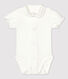 Babies' Short-Sleeved Organic Cotton Bodysuit with Collar