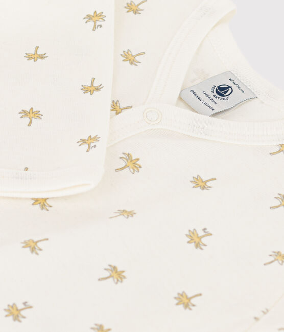 Cotton Palm Sleepsuit MARSHMALLOW white/MULTICO white