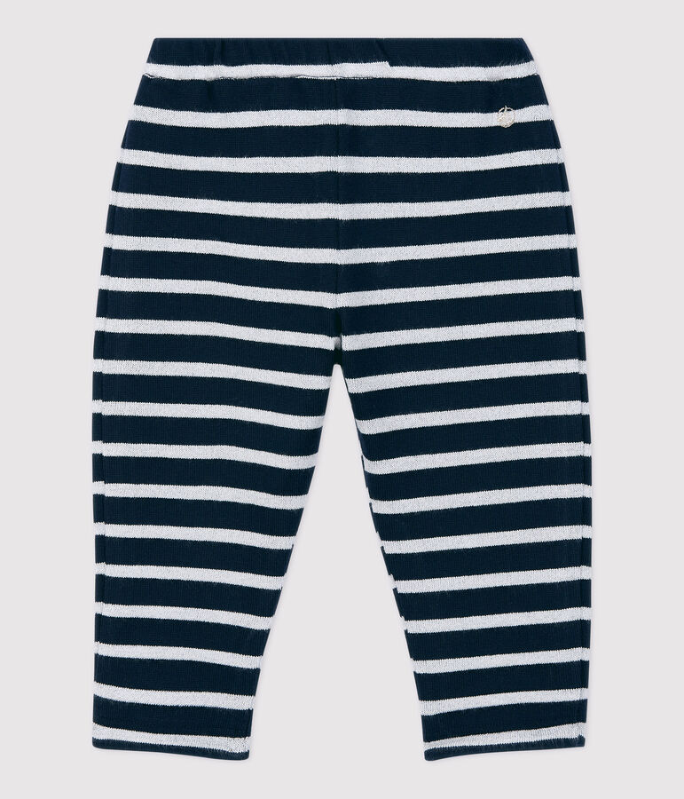 Babies' Cotton Trousers blue/MARSHMALLOW ARGENT BRILLANT