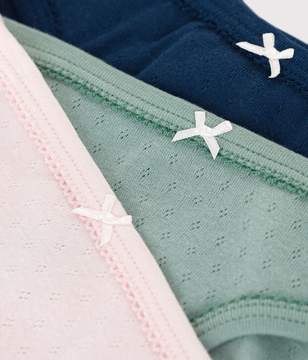 Children's' plain cotton pants - 3-pack multicolor