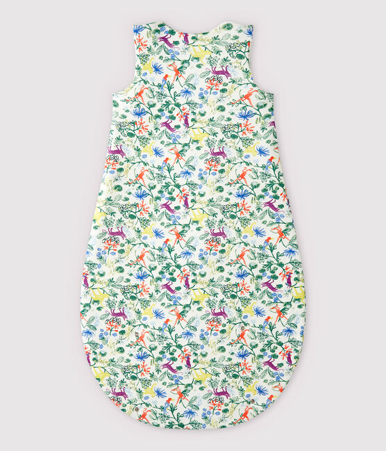 Babies' Jungle Pattern Cotton Sleeping Bag MARSHMALLOW white/MULTICO white