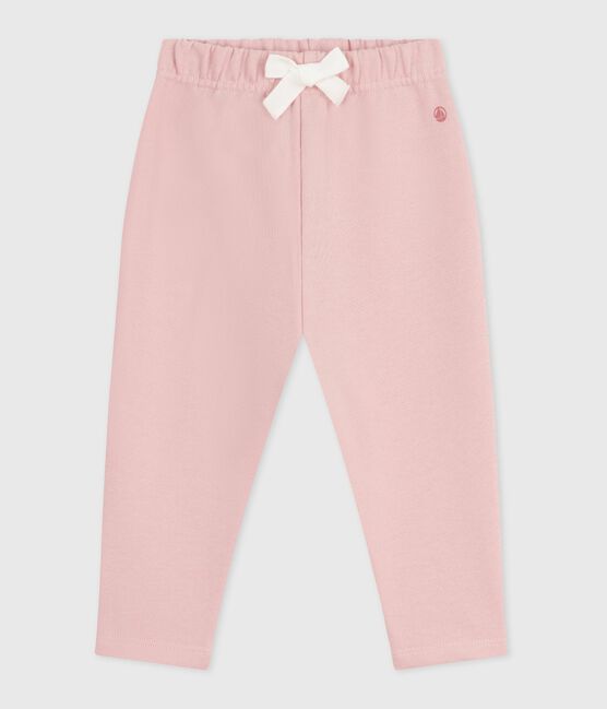 Babies' plain cotton trousers JOLI pink
