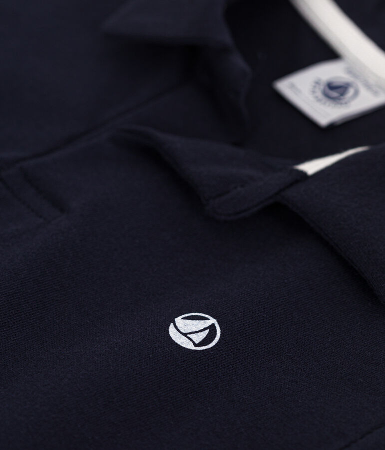 Boys' Short-Sleeved Cotton Polo Shirt blue