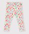 Babies' floral print cotton leggings white/multicolor
