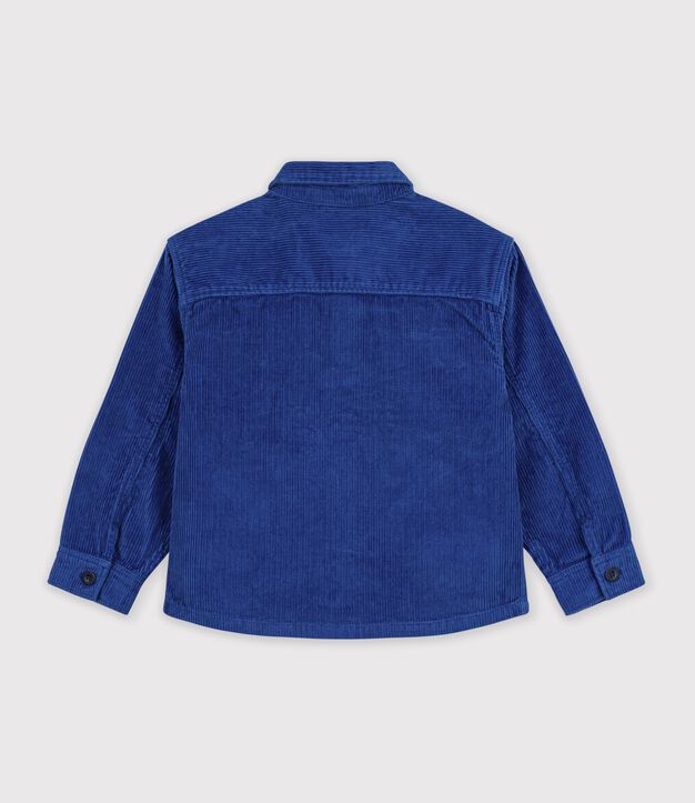 Children's plain corduroy shirt blue