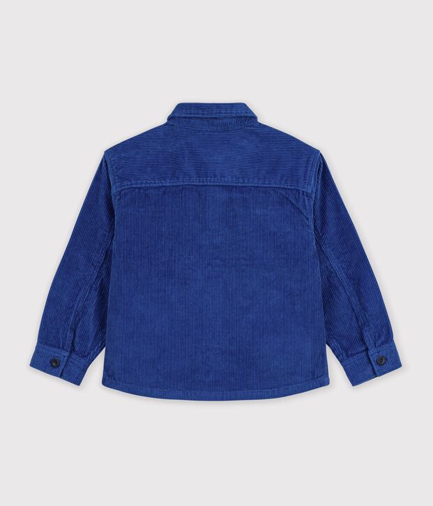 Children's plain corduroy shirt blue
