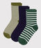 Children's stripy cotton socks - 3-pack variante 1