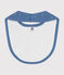 Cotton baby bib BEACH blue/MARSHMALLOW