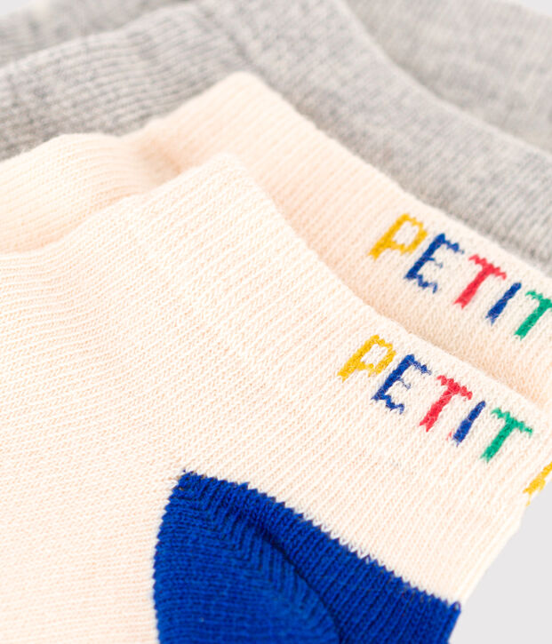 Children's Plain Cotton Socks - 2-Pack multicolor