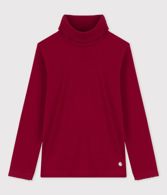 Children's Unisex Cotton Roll Neck SANGRIA red