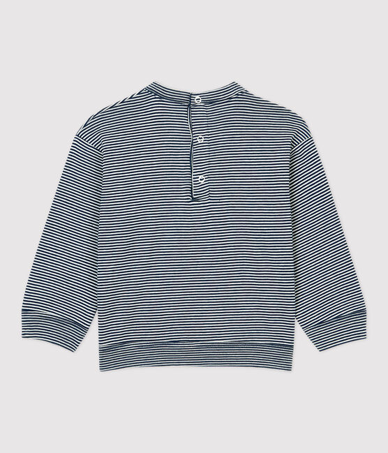 Babies' Cotton T-Shirt MEDIEVAL blue/MARSHMALLOW white