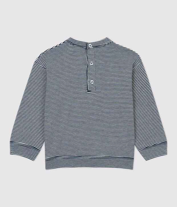 Babies' Cotton T-Shirt blue/white