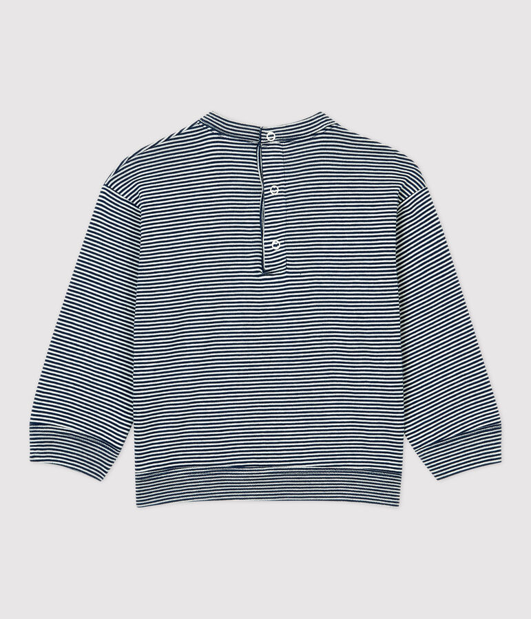 Babies' Cotton T-Shirt blue/white