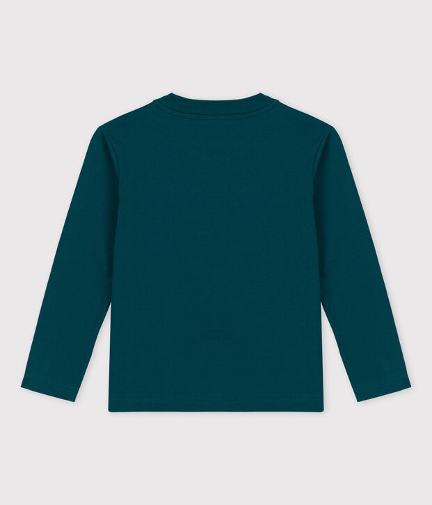 Tee-shirt manches longues en coton enfant gar&ccedil;on green