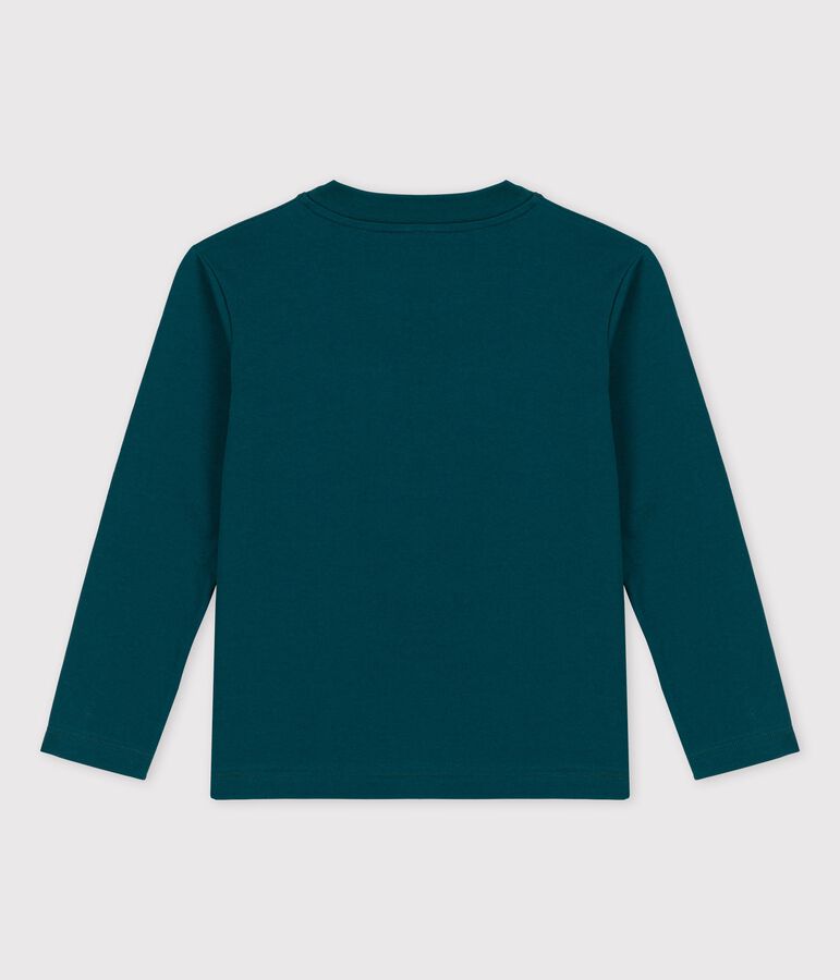 Tee-shirt manches longues en coton enfant gar&ccedil;on green