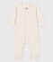 Babies' Plain Organic Tube Knit Long Playsuit MONTELIMAR CHINE beige