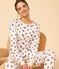 Women's Heart Cotton Pyjamas Ecru/multicolor