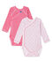 Pack of 2 newborn baby girl bodysuits . white