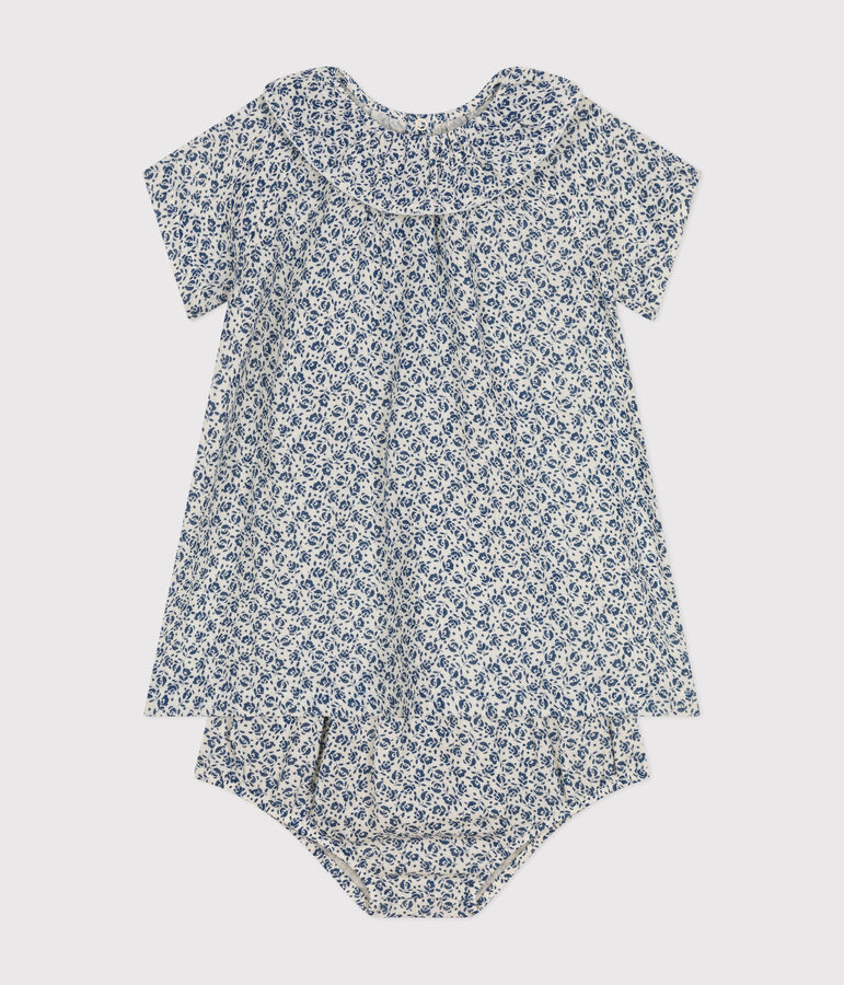 Babies' Cotton Gauze Short-Sleeved Dress and Bloomers AVALANCHE /INCOGNITO