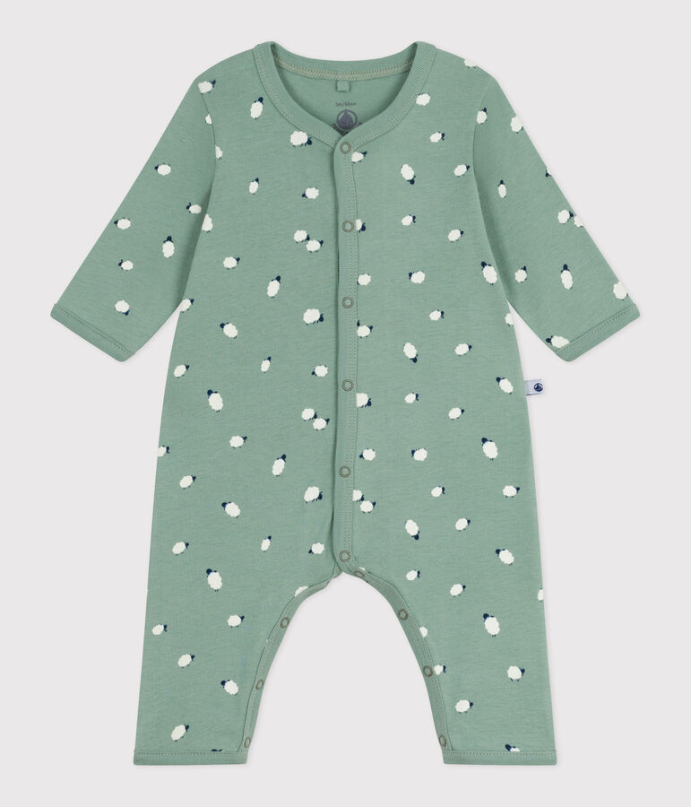 Babies' footless printed cotton pyjama suit green/multicolor