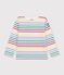 Children's cotton Breton top white/multicolor
