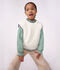 Children's sleeveless wool and cotton cable-knit jumper white