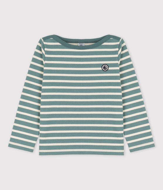 Unisex Children's Striped Cotton Top BRUT green/AVALANCHE white