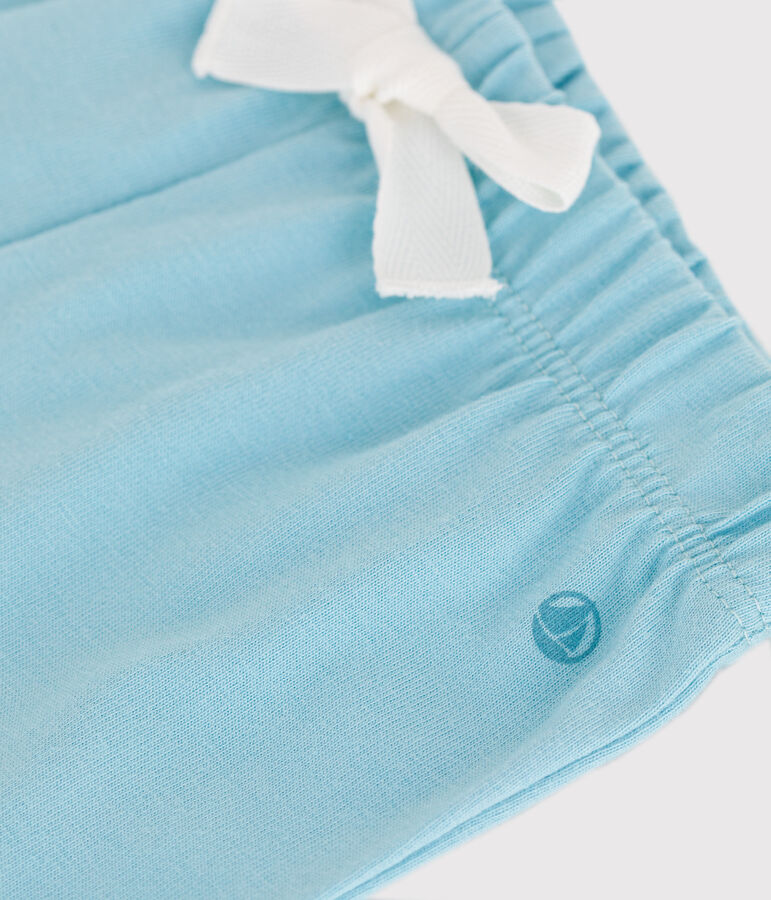 Babies' plain cotton shorts blue