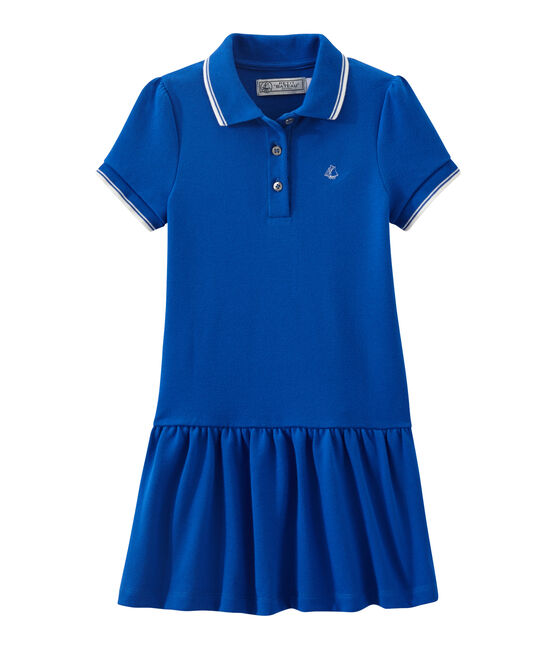 Girl's short-sleeved dress PERSE blue