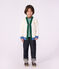 Children's plain cotton cardigan white/multicolor