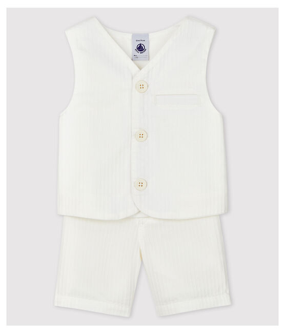 Baby Boys' Stripy Poplin Clothing - 2-Pack MARSHMALLOW white/MULTICO white