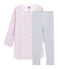 Girls' Velour Nightdress with Leggings MARSHMALLOW white/MULTICO white