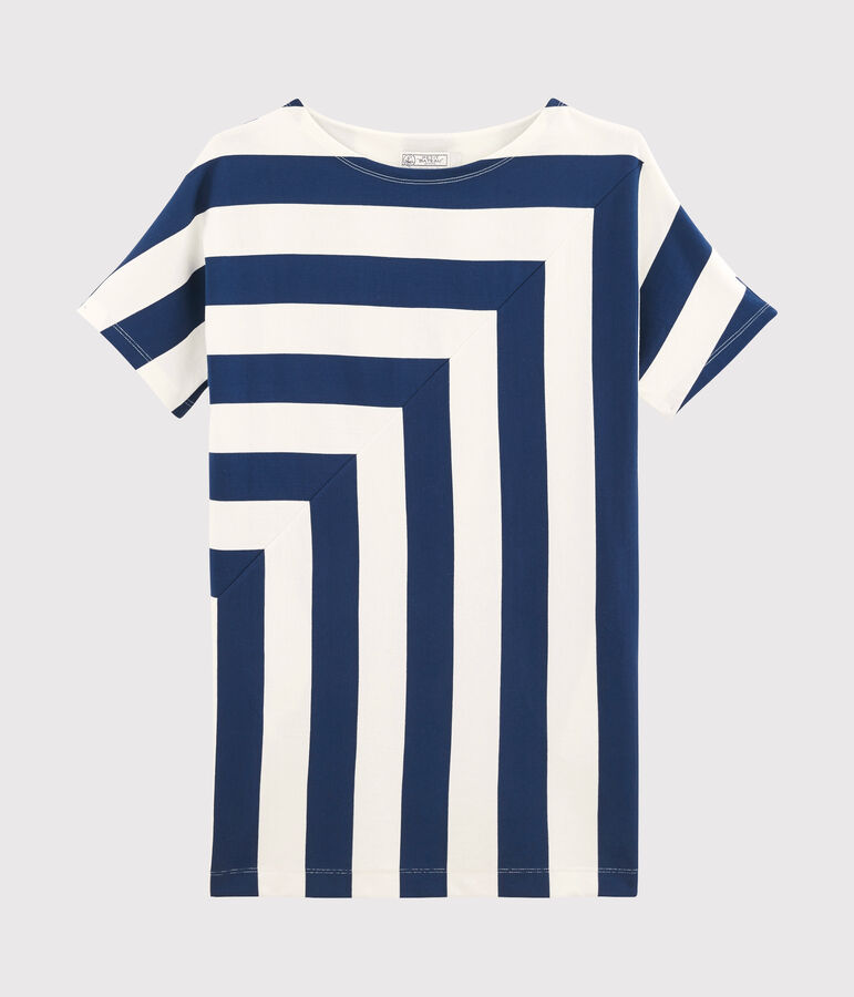 Women's Dress MEDIEVAL blue/MARSHMALLOW white