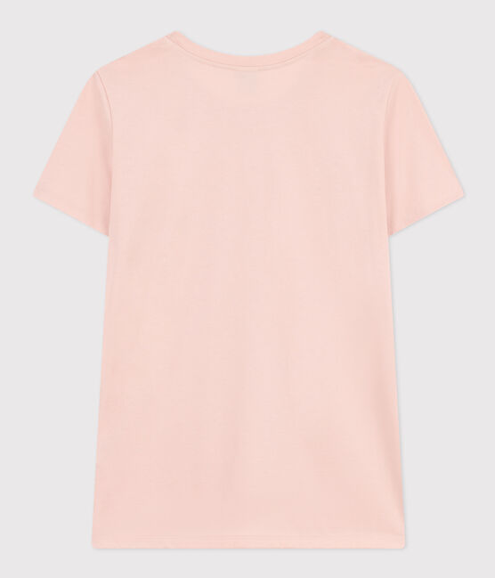 Women's Straight Round-Neck Cotton T-Shirt SALINE pink