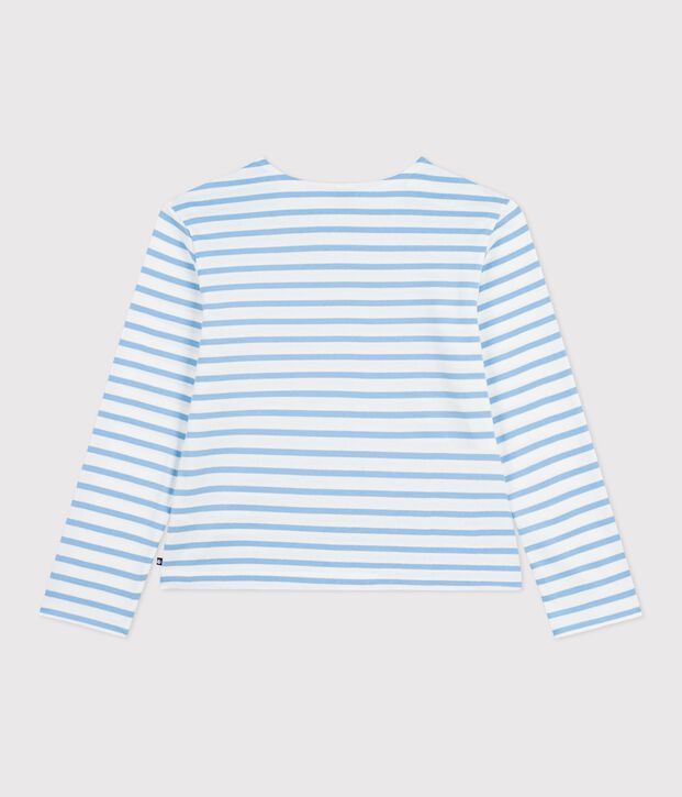 Women's stripy cotton Breton top blue/blue