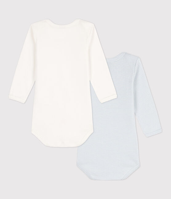 Babies' Pinstriped Long-Sleeved Cotton Bodysuit - 2-Pack variante 1