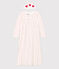 Girls' Velour Nightdress and Heart Tiara MARSHMALLOW white/TERKUIT red