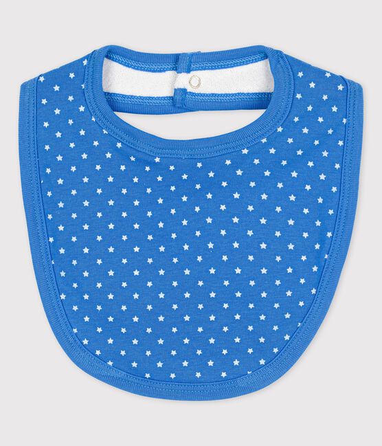 Organic Cotton Baby Bib BRASIER blue/MARSHMALLOW grey
