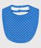 Organic Cotton Baby Bib BRASIER blue/MARSHMALLOW grey