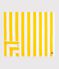Striped cotton terry beach towel yellow/white