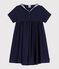 Children's short-sleeved plain cotton dress SMOKING blue