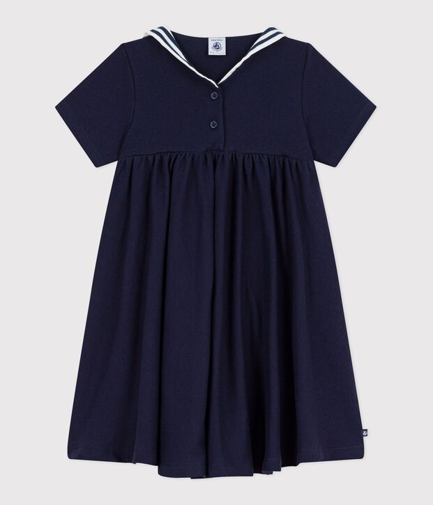 Children's short-sleeved plain cotton dress SMOKING
