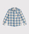 Little boys' flannel shirt BEACH blue/AVALANCHE