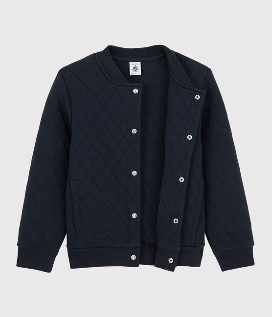 Boys' Quilted Tube Knit Cardigan SMOKING blue