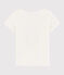 Girls' Short-Sleeved Cotton T-Shirt MARSHMALLOW white