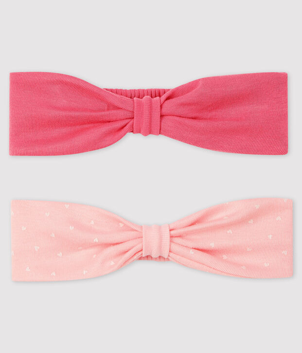 Pack of 2 baby girl's headbands multicolor