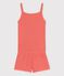 Girls' Plain Papaya Cotton and Lyocell Short Pyjamas PAPAYE pink