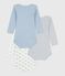 Pack of babies' long-sleeved whale-print cotton bodies variante 1